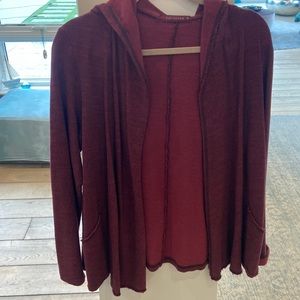 Cut loose hooded sweater